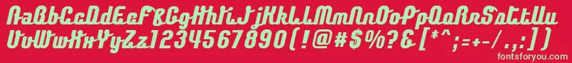 ChaingothicExtrabold Font – Green Fonts on Red Background