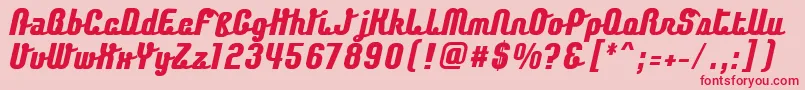 ChaingothicExtrabold-Schriftart – Rote Schriften auf rosa Hintergrund