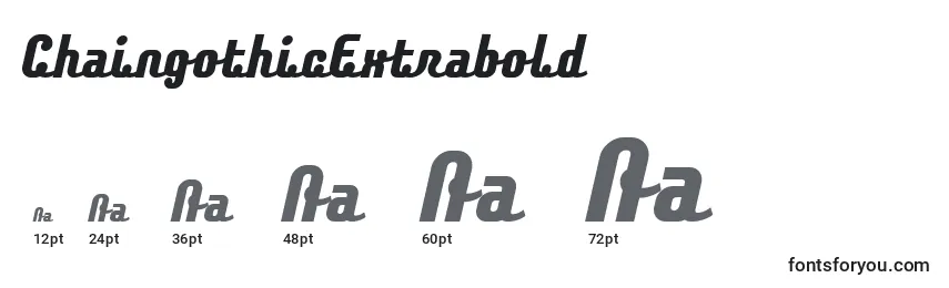 Размеры шрифта ChaingothicExtrabold