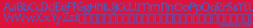 ChygaDemo Font – Blue Fonts on Red Background