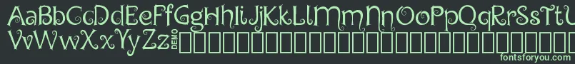 ChygaDemo Font – Green Fonts on Black Background