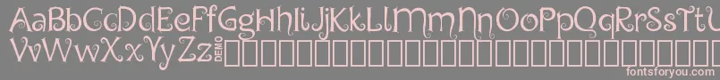 ChygaDemo Font – Pink Fonts on Gray Background