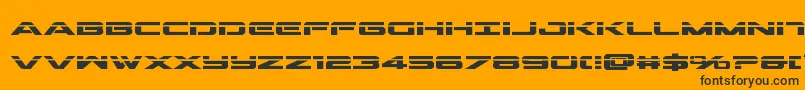 Outriderlaserbold Font – Black Fonts on Orange Background