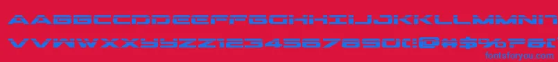 Шрифт Outriderlaserbold – синие шрифты на красном фоне