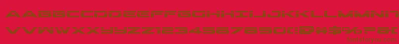 Outriderlaserbold Font – Brown Fonts on Red Background