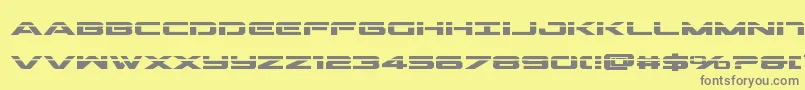 Outriderlaserbold Font – Gray Fonts on Yellow Background