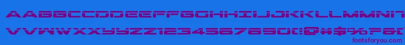 Outriderlaserbold Font – Purple Fonts on Blue Background