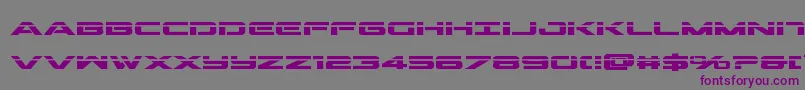 Outriderlaserbold Font – Purple Fonts on Gray Background