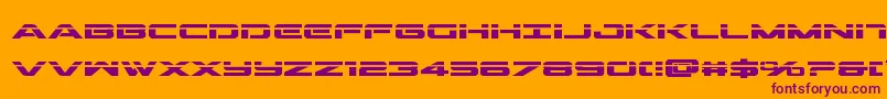 Outriderlaserbold Font – Purple Fonts on Orange Background