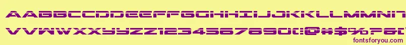 Шрифт Outriderlaserbold – фиолетовые шрифты на жёлтом фоне