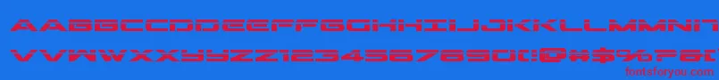 Outriderlaserbold Font – Red Fonts on Blue Background