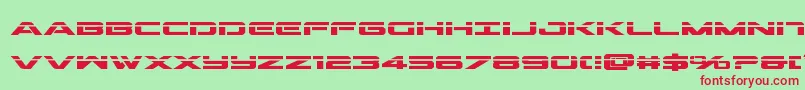 Outriderlaserbold Font – Red Fonts on Green Background