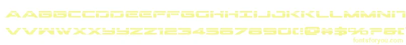 Шрифт Outriderlaserbold – жёлтые шрифты на белом фоне