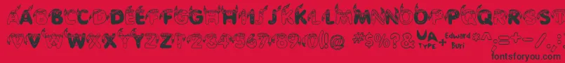 Edbindia Font – Black Fonts on Red Background