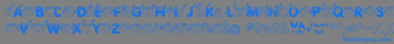 Czcionka Edbindia – niebieskie czcionki na szarym tle
