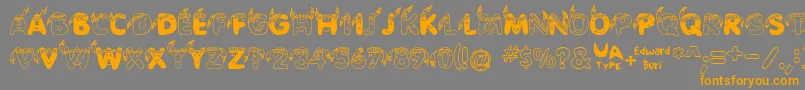 Edbindia Font – Orange Fonts on Gray Background