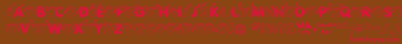 Edbindia Font – Red Fonts on Brown Background