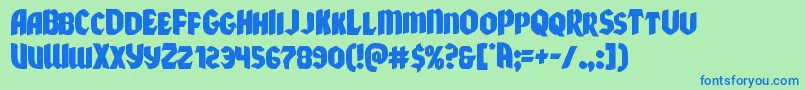 Xmasxpress Font – Blue Fonts on Green Background