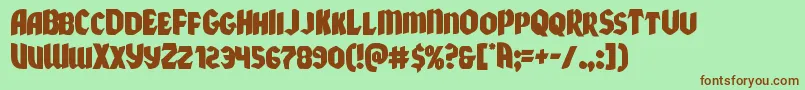 Xmasxpress Font – Brown Fonts on Green Background