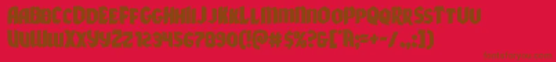 Xmasxpress Font – Brown Fonts on Red Background