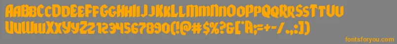 Xmasxpress Font – Orange Fonts on Gray Background