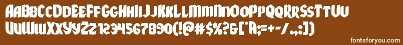 Xmasxpress Font – White Fonts on Brown Background