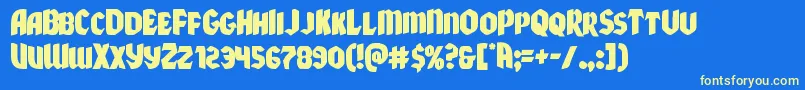 Xmasxpress Font – Yellow Fonts on Blue Background