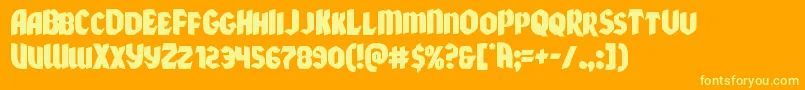 Xmasxpress Font – Yellow Fonts on Orange Background