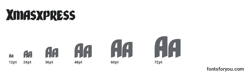 Xmasxpress Font Sizes