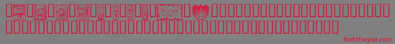 Mythw Font – Red Fonts on Gray Background