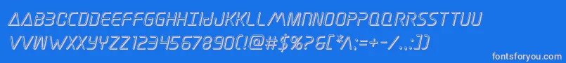 Elitedanger3Dital-Schriftart – Rosa Schriften auf blauem Hintergrund