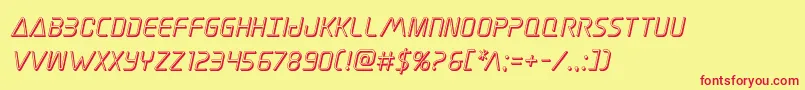 Elitedanger3Dital Font – Red Fonts on Yellow Background