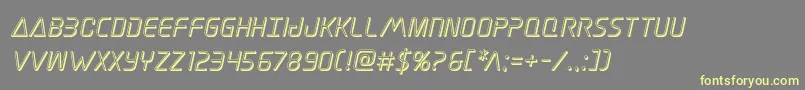 Шрифт Elitedanger3Dital – жёлтые шрифты на сером фоне