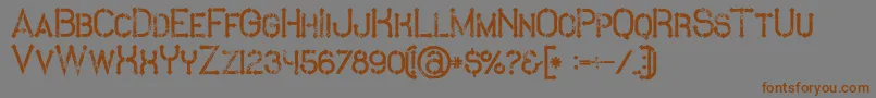 MetroGrunge Font – Brown Fonts on Gray Background