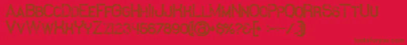MetroGrunge Font – Brown Fonts on Red Background