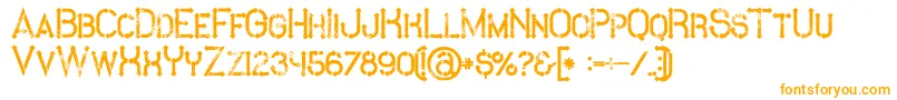 MetroGrunge Font – Orange Fonts on White Background