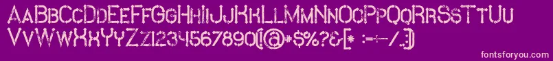 MetroGrunge Font – Pink Fonts on Purple Background