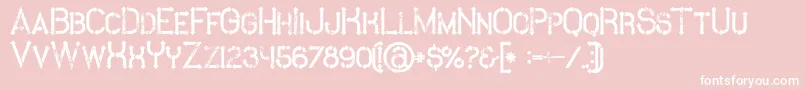 Saiba mais sobre a fonte MetroGrunge Fonte MetroGrunge – fontes brancas em um fundo rosa