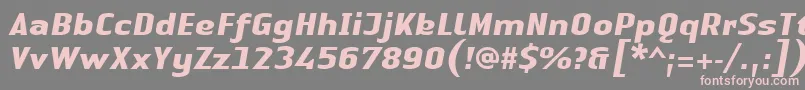 LinotypeAuthenticSansBolditalic Font – Pink Fonts on Gray Background