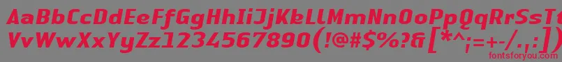 Weitere Informationen zur LinotypeAuthenticSansBolditalic-Schriftart LinotypeAuthenticSansBolditalic-Schriftart – Rote Schriften auf grauem Hintergrund