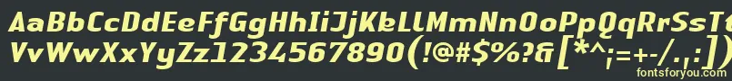 Więcej informacji o czcionce LinotypeAuthenticSansBolditalic Czcionka LinotypeAuthenticSansBolditalic – żółte czcionki na czarnym tle