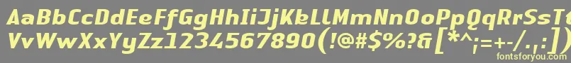 Weitere Informationen zur LinotypeAuthenticSansBolditalic-Schriftart LinotypeAuthenticSansBolditalic-Schriftart – Gelbe Schriften auf grauem Hintergrund