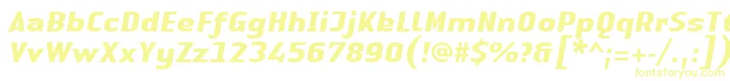 LinotypeAuthenticSansBolditalic-Schriftart – Gelbe Schriften
