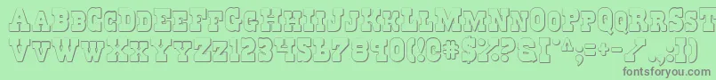 RegulatorsShadow Font – Gray Fonts on Green Background