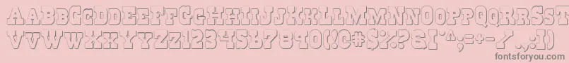 RegulatorsShadow Font – Gray Fonts on Pink Background