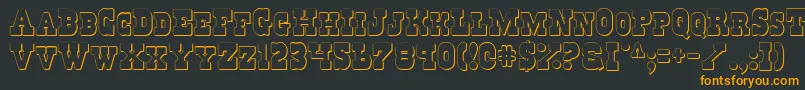 RegulatorsShadow Font – Orange Fonts on Black Background