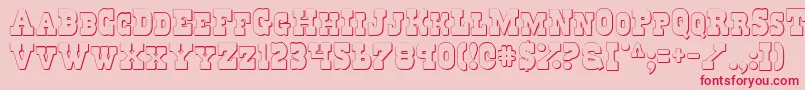 RegulatorsShadow Font – Red Fonts on Pink Background
