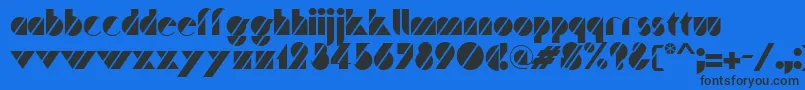 Шрифт Traffic – чёрные шрифты на синем фоне