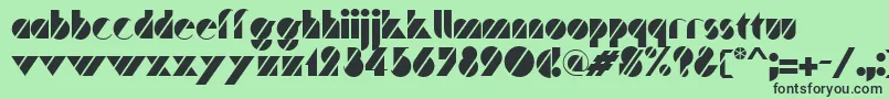 フォントTraffic – 緑の背景に黒い文字