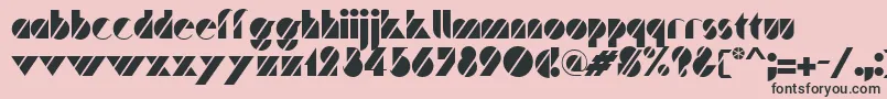 フォントTraffic – ピンクの背景に黒い文字